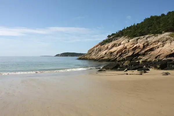 The only Sand Beach in Acadia National Park, Mt. Desert Island, Maine.