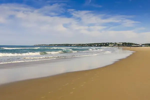 Ogunquit Beach with Waves and Blue Sky, Maine, New England