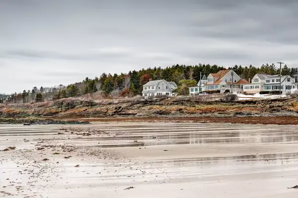 A pano of Higgins beach in Maine