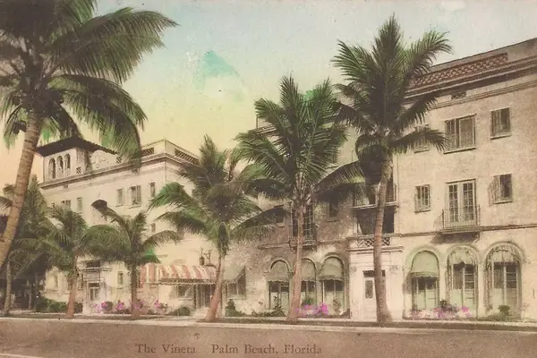 Vintage postcard of The Vineta in Palm Beach, Florida 