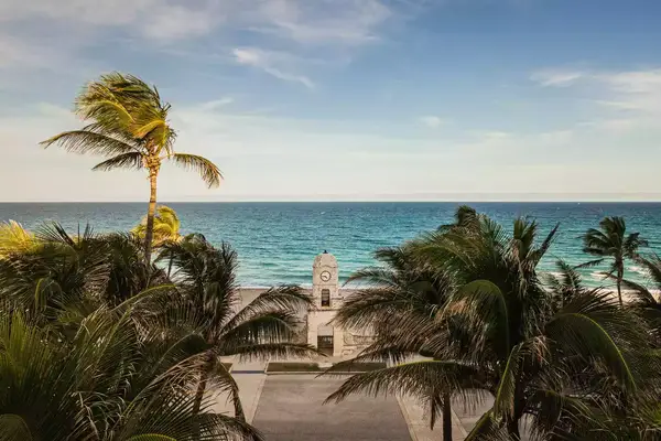 An old clock tower in Palm Beach, Florida 