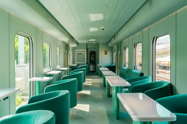 Interior of Taiwan Dessert Train