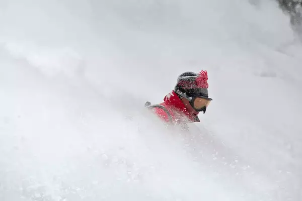 Skier at Chestnut Mountain Resort, Galena, Illinois