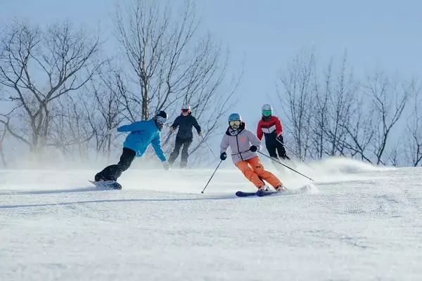 Group of skiers at Mad River Mountain, Wausau, Wisconsin