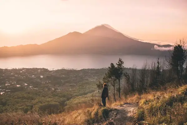 View of Mt. Batur at sunrise