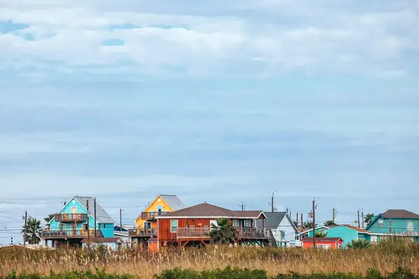 Surfside beach homes. Texas, USA