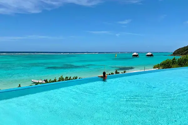 Infinity pool at Mandarin Oriental Canouan