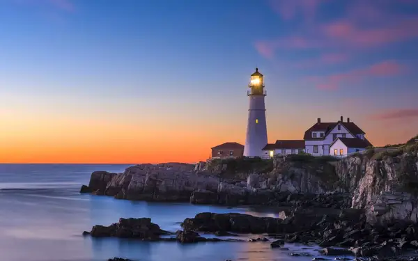 Portland Head Light in Cape Elizabeth, Maine, USA.
