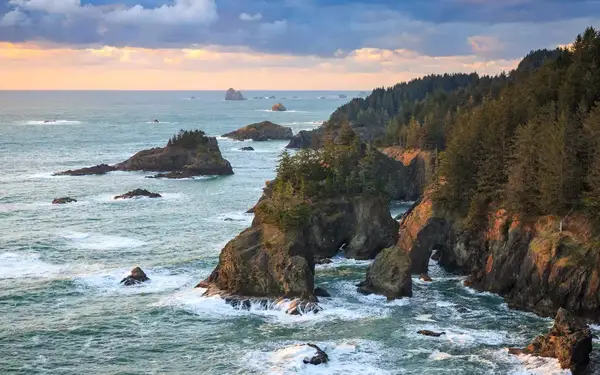 Natural Bridges Sunset Along the Samuel H. Boardman State Scenic Corridor