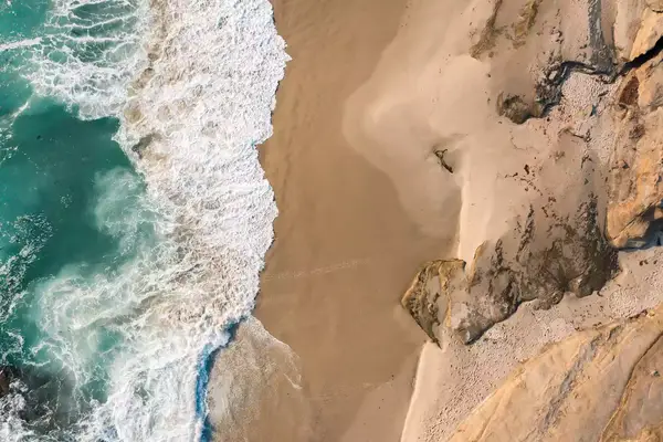 Aerial Drone Photograph Of Sandy Beaches In La Jolla