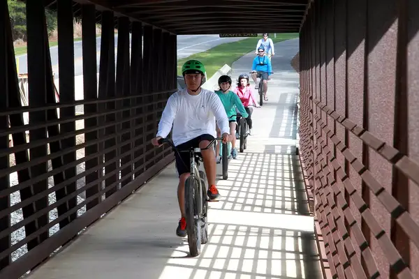 Biking on the The Timpoochee Trail in 30A, Florida 