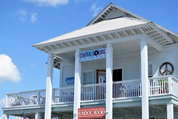 Exterior of Sundog Books and Central Square Records in 30A, Florida 