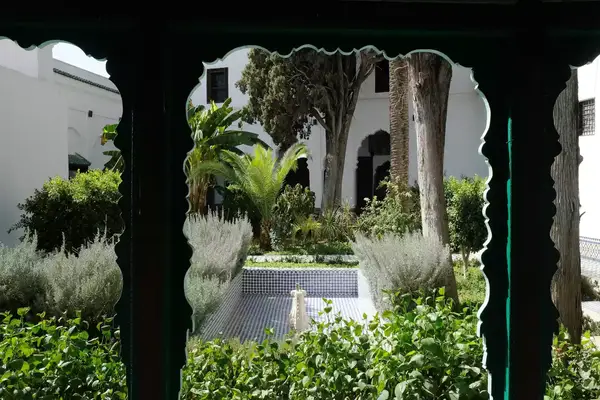 View of a garden in Meknes