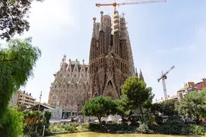 Famous cathedral La Sagrada Familia