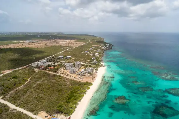 Aerial view of Anguilla Beach