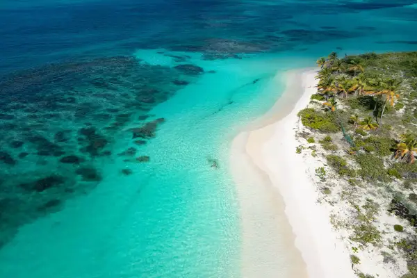 Aerial of Shoal Bay Beach, Anguilla