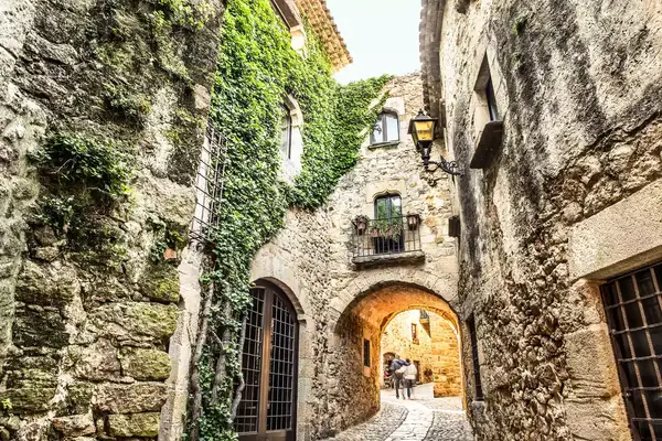 Picturesque medieval village of Pals, Costa Brava.