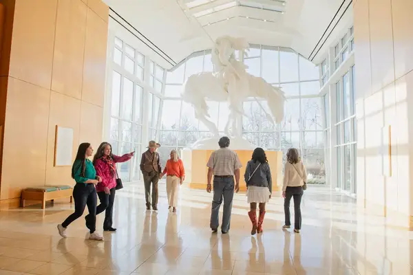 Large statue in a museum