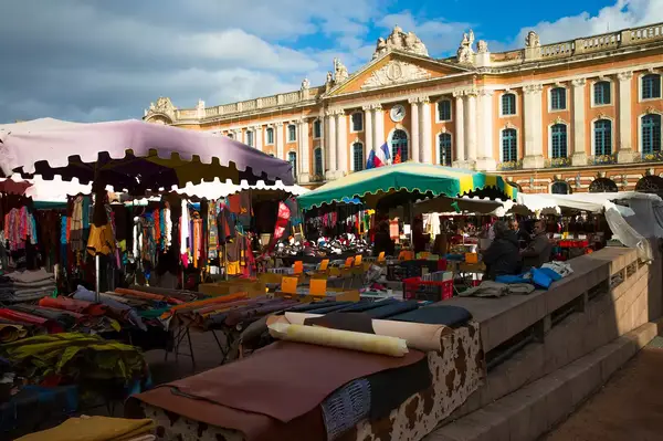 Marche Place du Capitole in Toulouse, France