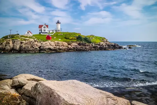 The very beauty of the light station, Nubble Light in Cape Neddick Light at York, Maine