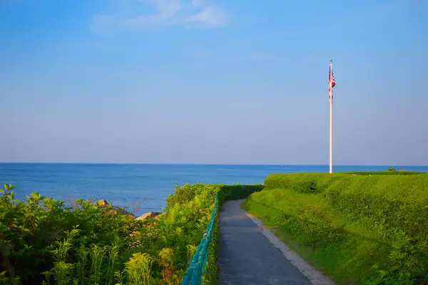 View of the Atlantic Ocean from The Marginal Way, a walking path in Ogunquit Maine
