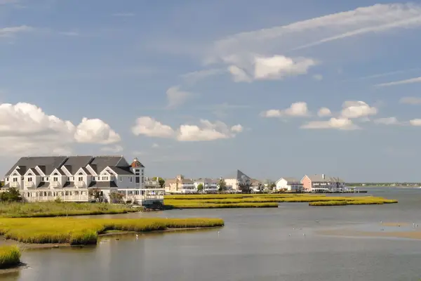 Waterfront houses at Ocean City, Maryland