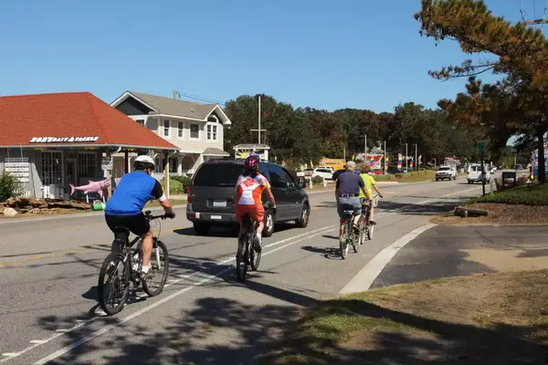 Bicycle touring in Duck, NC.