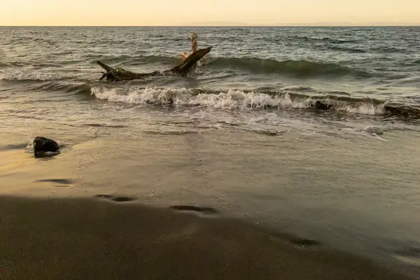 Beach at sunset over Playa Matapalo, Guanacaste, Costa Rica.
