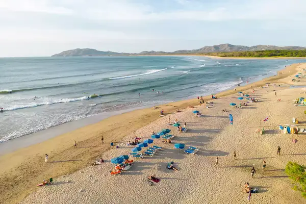 Aerial view of Tamarindo waterfront in Costa Rica