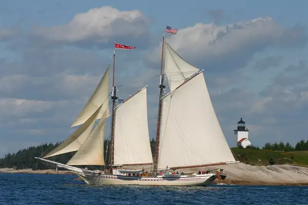 Exterior of the Schooner Heritage boat on the water
