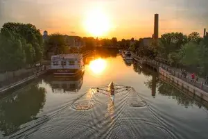 The Erie Canal at Fairport, New York