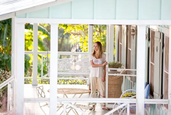 Yellow, Shade, Street fashion, Porch, Peach, Outdoor structure, Balcony, 