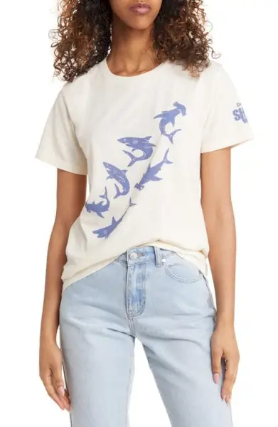 GOLDEN HOUR x Shark Week Cotton Graphic T-Shirt 