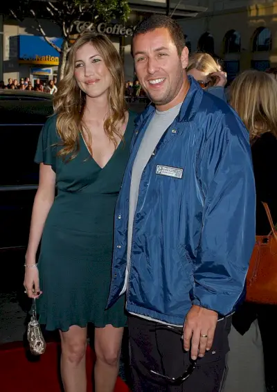adam sandler and wife jackie at the graumans chinese theatre in hollywood, california photo by gregg deguirewireimage