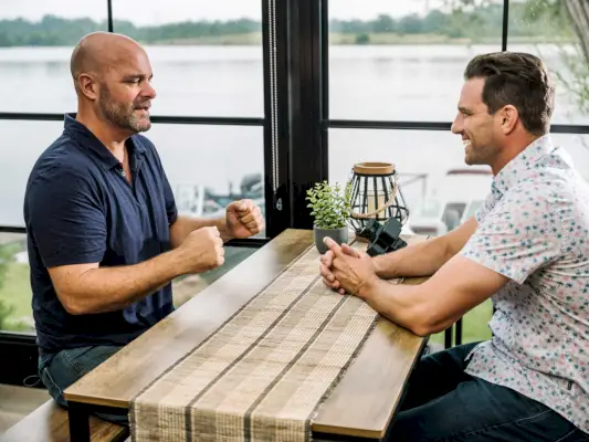 scott mcgillivray and bryan baeumler on renovation resort showdown