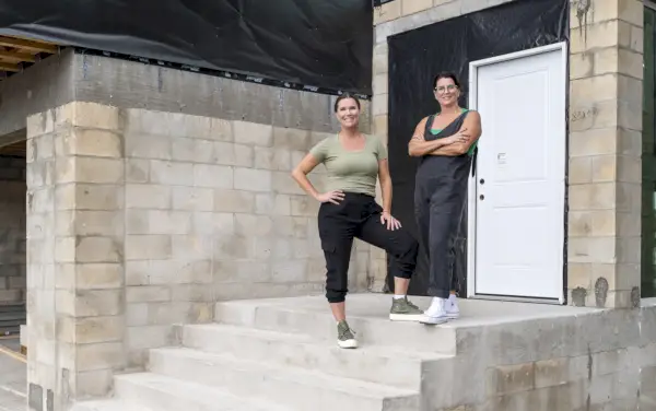 two women posing for a picture