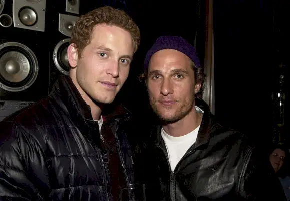 cole hauser matthew mcconaughey during gq lounge karaoke night at gq lounge in los angeles, california, united states photo by j vespawireimage