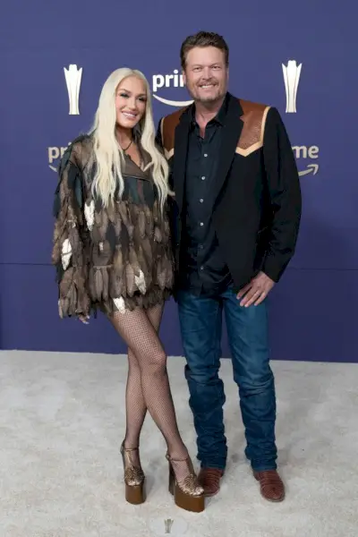 us musicians gwen stefani l and blake shelton arrive for the 59th academy of country music awards acm at ford center in the star in frisco, texas, may 16, 2024 photo by suzanne cordeiro afp photo by suzanne cordeiroafp via getty images