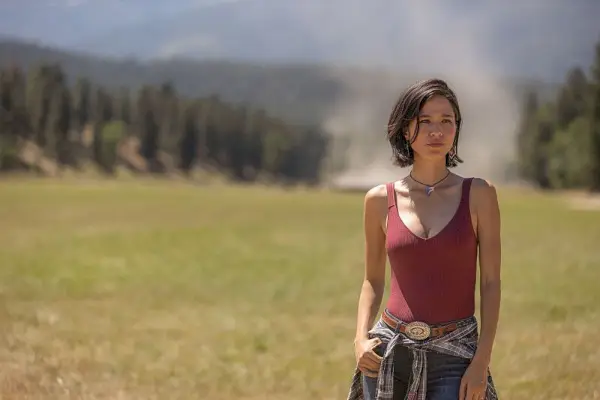 kelsey asbille as monica dutton on yellowstone