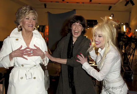 jane fonda, lily tomlin and dolly parton during 9 to 5 25th anniversary special edition dvd launch party march 30, 2006 at the annex in hollywood, california, united states photo by sgranitzwireimage