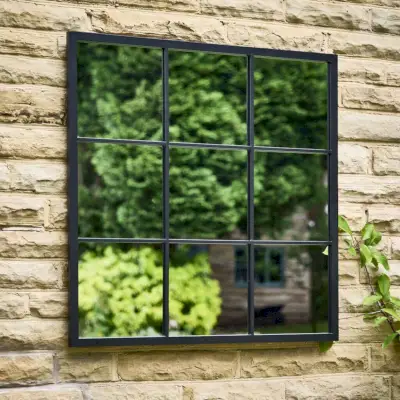 Vintage Square Window Wall Mirror