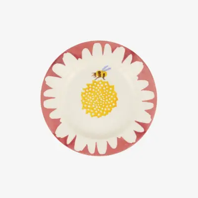Pink Daisy 6 1/2 Inch Plate