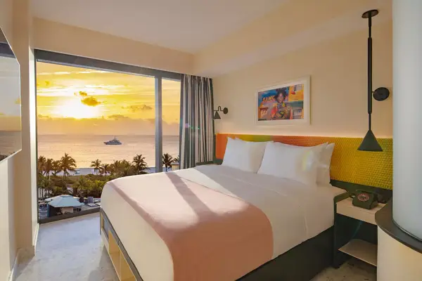 Moxy South Beach King Bed with Sunset