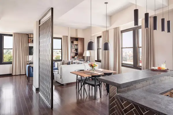 Guest suite at Press Hotel