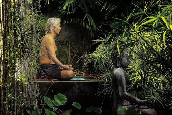 A yoga practitioner at Zen Resort Bali