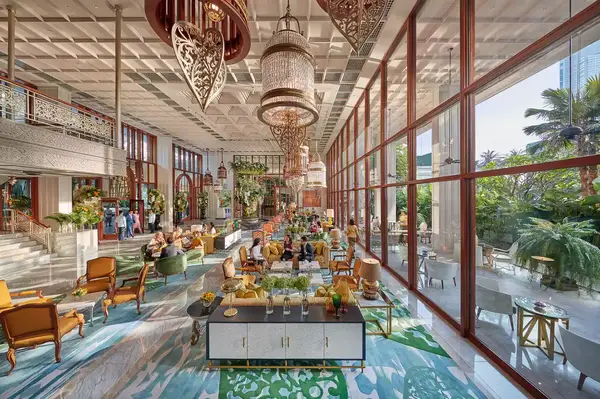 The lobby at the Mandarin Oriental Bangkok