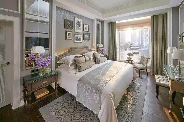 The Garden Suite bedroom at the Mandarin Oriental Bangkok