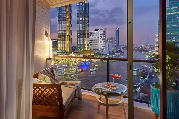 A balcony view from the Mandarin Oriental Bangkok