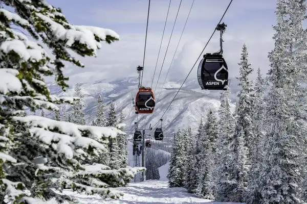 Gondolas at a ski resort in Colorado