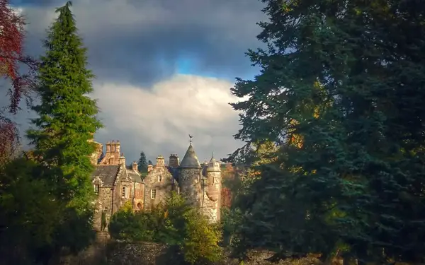 Scottish Highland Castle in Ballintuim, Scotland